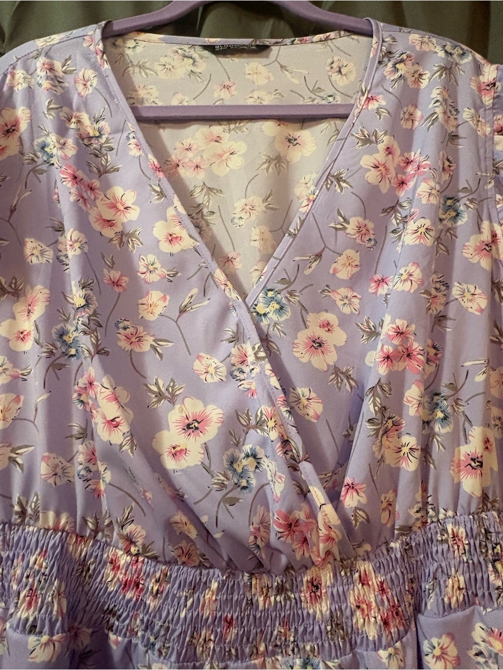 BloomChic Lavender Floral Dress with Pink Accents - Picture 2 of 5
